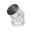 Колено 45° Везувий ⌀150мм нержавеющая сталь AISI 304 0.8мм 2 секции