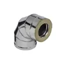 Сэндвич-колено 90° Ferrum ⌀150-250мм оцинкованная и нержавеющая сталь AISI 430 0.8мм