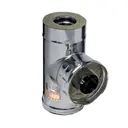 Тройник-сэндвич 90° Ferrum ⌀130-200мм оцинкованная и нержавеющая сталь AISI 430 0.8мм