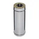 Дымоход-сэндвич Ferrum ⌀80-160мм 0.5м оцинкованная и нержавеющая сталь AISI 430 0.5мм