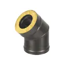 Колено 45° Везувий ⌀150x250мм нержавеющая сталь AISI 430 0.8 черный