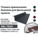 Планка примыкания B-Group 15x25x60x125x2000мм боковое для фальцевой кровли RAL 7024 серебристый матовый 4шт