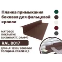 Планка примыкания B-Group 15x25x60x125x2000мм боковое для фальцевой кровли RAL 8017 коричневый 4шт