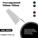 Угол наружный B-Group 15x100x100х15x1250мм RAL 9003 белый глянцевый 10шт