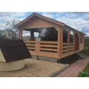 Мягкое окно ПВХ до -39°C 140x200см окантовка Оксфорд бежевая поворотная скоба (металл)