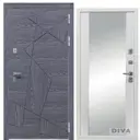 Входная дверь Diva 97/3 205x86см правый цвет Д15 белый софт/дуб графит с зеркалом