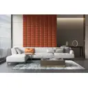 Комплект мягких панелей Tartilla прямоугольник велюр цвет оранжевый 300x150x35мм 4шт