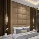 Комплект мягких панелей Tartilla квадрат замша цвет персиковый 500x500x29мм 2шт