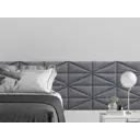 Комплект мягких панелей Tartilla треугольник замша цвет серый 300x150x29мм 2шт