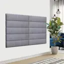 Комплект мягких панелей Tartilla прямоугольник замша цвет серый 600x150x35мм 2шт