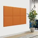 Мягкая панель Tartilla квадрат велюр цвет оранжевый 500x500x29мм 1шт