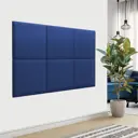 Мягкая панель Tartilla квадрат эко кожа цвет синий 500x500x29мм 1шт