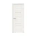 Дверь межкомнатная Лесма Стиль Рондо 20 200x70см пленка ПВХ отделка стеклом magic fog цвет белое дерево без замка и петель