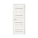 Дверь межкомнатная Лесма Стиль Рондо 20 200x70см пленка ПВХ отделка стеклом black star цвет белое дерево без замка и петель