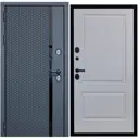 Входная дверь Diva ДХ-47 205x86см левый черный кварц/Д7 белый софт