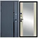 Входная дверь Diva STR МХ-47 205x86см левый цвет Д15 софт шампань/черный кварц с зеркалом
