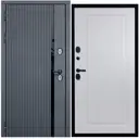 Входная дверь Diva ДХ-45 205x96см левый черный кварц/Н10 белый софт