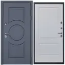 Входная дверь Diva ДХ-30 205x96см правый серый софт/Д7 белый софт