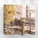 Складная ширма Дарим Красиво Картина маслом. Прогулка по Лондону 160x250см 5 створки