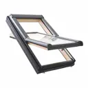 Мансардное окно деревянное утепленное Roto Designo 98x74см двухкамерный