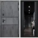 Входная дверь Labirintdoors Инфинити 205x88см правый цвет черный кварц/бетон темный с зеркалом