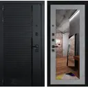 Входная дверь Лабиринт Пиано 205x96см левый цвет бетон светлый/черный кварц с зеркалом П18