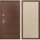 Входная дверь Labirintdoors Термо Лайт П-05 правый 205x96см венге светлый/антик медный