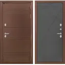 Входная дверь Labirintdoors Термо Лайт правый П-24 205x96см графит софт/антик медный