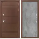 Входная дверь Labirintdoors Термо Лайт правый П-24 205x88см бетон светлый/антик медный
