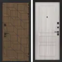 Входная дверь Bunker BN-03 Ларче правый 205x88см с панелью ФЛ-116 сандал белый/ларче орех с черной патиной