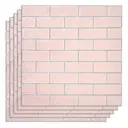 Комплект панелей ПВХ Lako decor Барокко розовый 700x700x6мм 2.45м² 5шт