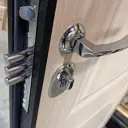 Входная дверь Diva Foreman Т левый 205x86см цвет антик медь/эмалит белый с зеркалом