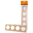 Рамка для розеток и выключателей Tdm electric Лама 4 поста горизонтальная цвет сосна