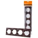 Рамка для розеток и выключателей Tdm electric Лама 4 поста горизонтальная цвет венге