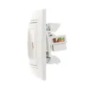Розетка RJ45 встраиваемая Lezard MIRA 701-3030-141, цвет жемчужно-белый