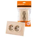 Розетка встраиваемая Tdm electric Лама SQ1815-0325 с заземлением цвет сосна