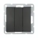 Выключатель встраиваемый Lk studio LK60 862108-1 3 клавиши, цвет чёрный бархат