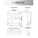 Полотенцесушитель электрический Indigo Arc 500x500 мм 50 Вт с полкой лесенка цвет хром
