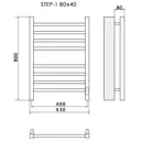 Полотенцесушитель электрический Ника Step-1 100 Вт 40x80 см правый ТЭН цвет хром