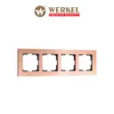 Рамка для розеток и выключателей Werkel Aluminium 4 поста цвет бронза