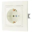 Розетка встраиваемая Bylectrica Уют РС16-339 бежевый с заземлением цвет бежевый