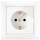 Розетка встраиваемая Bylectrica Стиль РС16-368 с заземлением цвет белый
