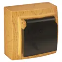 Розетка накладная Nilson Themis 26251018 с заземлением цвет дуб