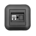 Розетка RJ45 встраиваемая Ovivo Loft 600-000311-229 с заземлением цвет дымчатый