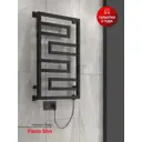 Полотенцесушитель электрический Indigo Flavio Slim 136 Вт 50x80 см таймер цвет черный муар