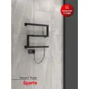 Полотенцесушитель электрический Indigo Sparta 61 Вт 50x40 см таймер цвет черный муар