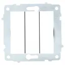 Выключатель встраиваемый Ovivo Quantum-Loft-Mina-Grano 600-000201-254 3 клавиши цвет белый