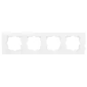 Рамка для розеток и выключателей Ovivo Grano 4 поста цвет белый