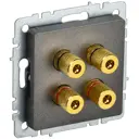 Розетка аудио встраиваемая Iek Brite BR-S40-K45 цвет бронза