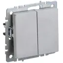 Выключатель проходной встраиваемый Iek Brite BR-V22-0-10-K47 1 клавиша цвет алюминий